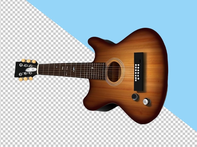 PSD psd de una guitarra en un fondo transparente