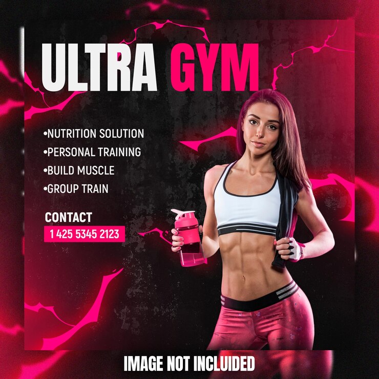 PSD psd gym fitness flyer social media post design template