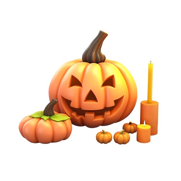 PSD psd-halloween-kürbiskerzen jack-o-laterne