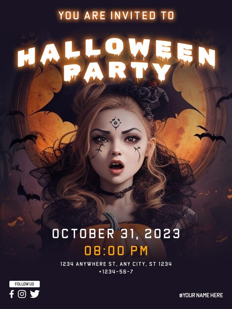 PSD psd-halloween-party-plakatdesign