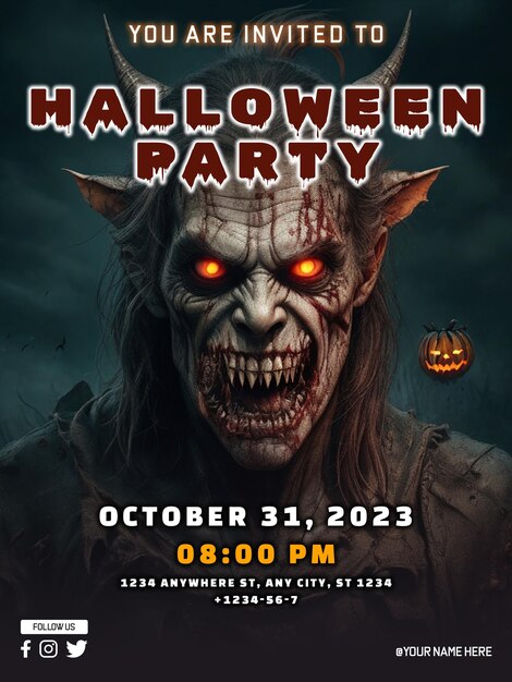 PSD psd-halloween-party-plakatdesign