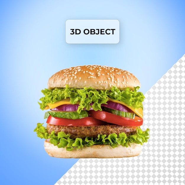 PSD hamburguesa de queso PNG Fondo transparente
