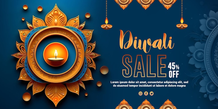 PSD psd happy diwali o deepavali template design poster e volantino per il post sui social media