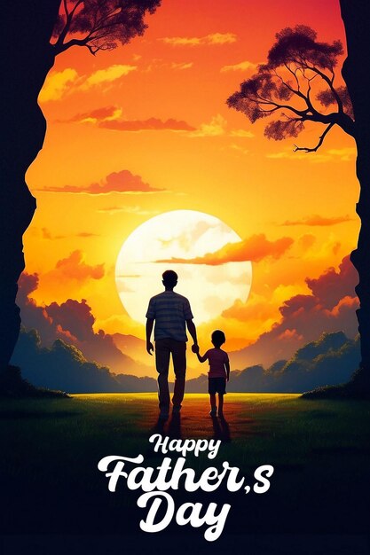 PSD psd happy fathers day social media post template