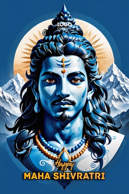 PSD psd happy maha shivratri with trisulam a hindu festival celebrated of lord shiva night