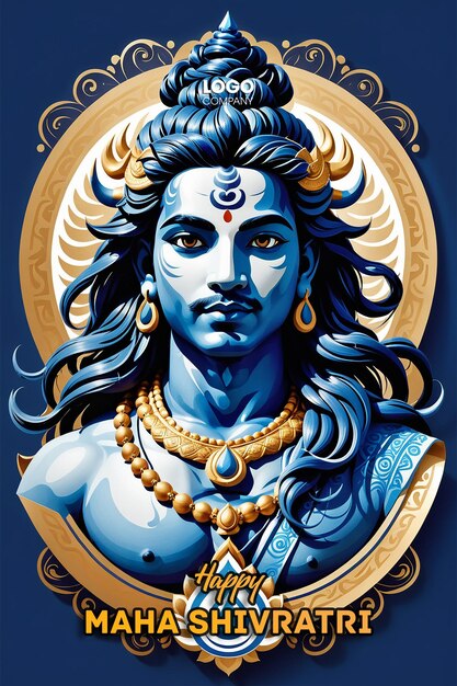 PSD psd happy maha shivratri with trisulam a hindu festival celebrated of lord shiva night