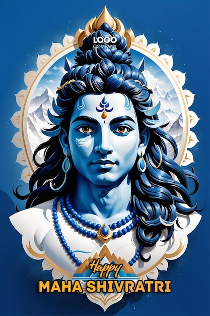 PSD psd happy maha shivratri with trisulam a hindu festival celebrated of lord shiva night