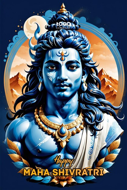 PSD psd happy maha shivratri with trisulam a hindu festival celebrated of lord shiva night