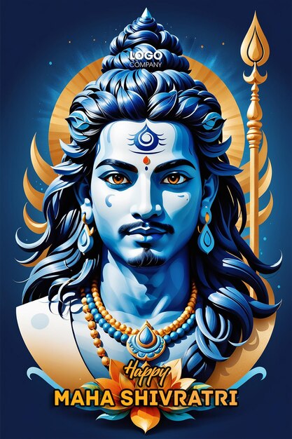 PSD psd happy maha shivratri with trisulam a hindu festival celebrated of lord shiva night