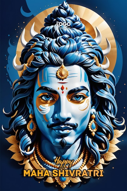 PSD psd happy maha shivratri with trisulam a hindu festival celebrated of lord shiva night