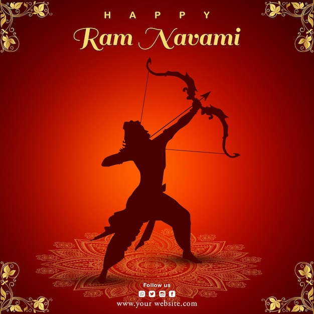 PSD psd happy ram navami social-media-post-design