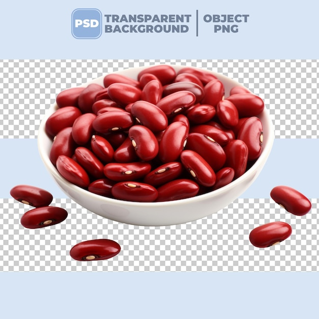 PSD psd haricots rouges isolés fond transparent png