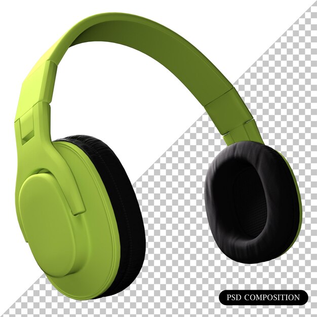 PSD Headset Farbe Einfache Isolierte 3D-Rendering