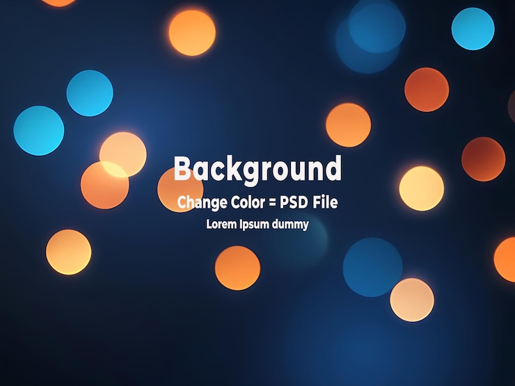 PSD psd hermoso fondo abstracto con luces bokeh relucientes en tonos dorados y azules que crean una atmósfera mágica