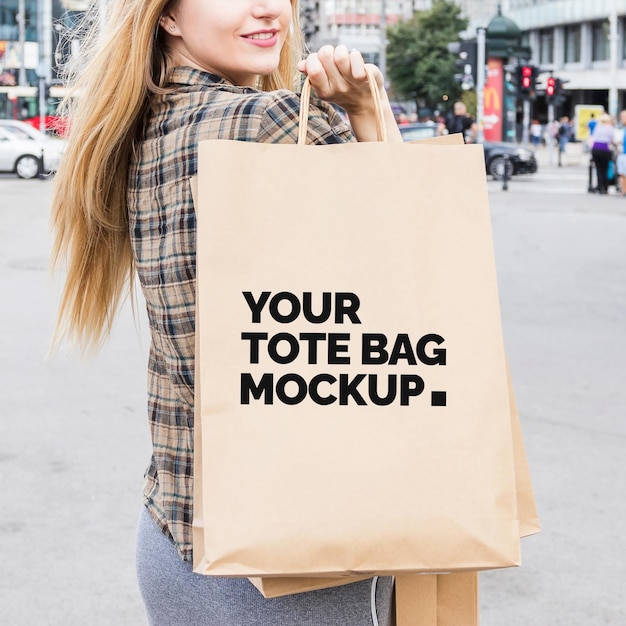 PSD hermoso modelo de diseño de bolsa de equipaje
