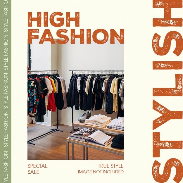 PSD High Fashion Design für soziale Medien und Instagram-Post-Vorlage