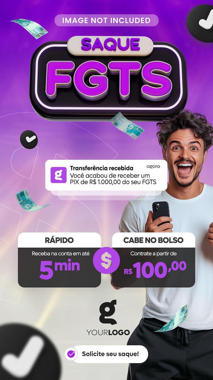 PSD psd história saque fgts rapido e cabe no bolso