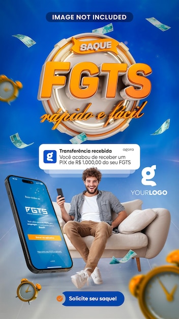 PSD Historia Saque FGTS rápido y fácil