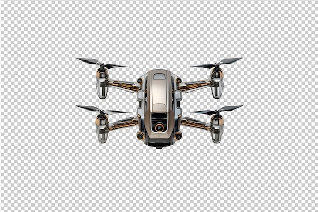 PSD HiTech Drohne fliegt isoliert auf transparentem Hintergrund