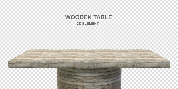 PSD-Holz-Tischplatte in 3D