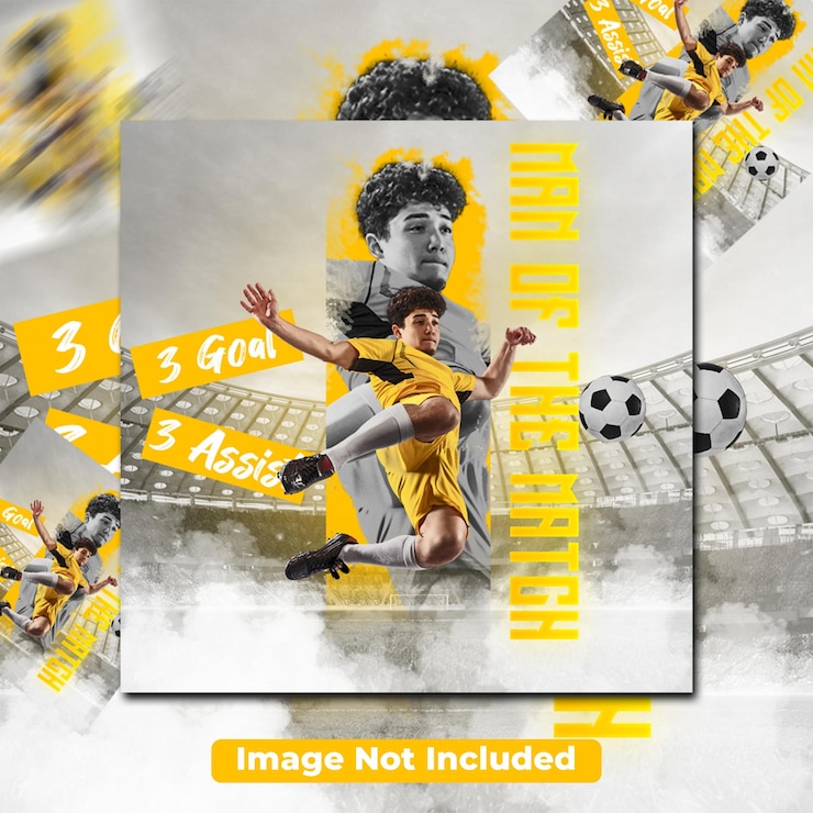PSD psd homem do jogo futebol social media post flyer template