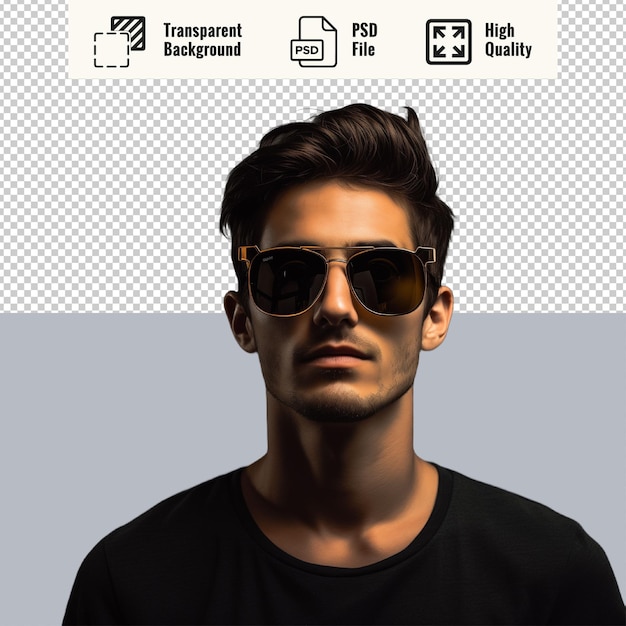 Psd Homme Avec Des Gafas Sombres