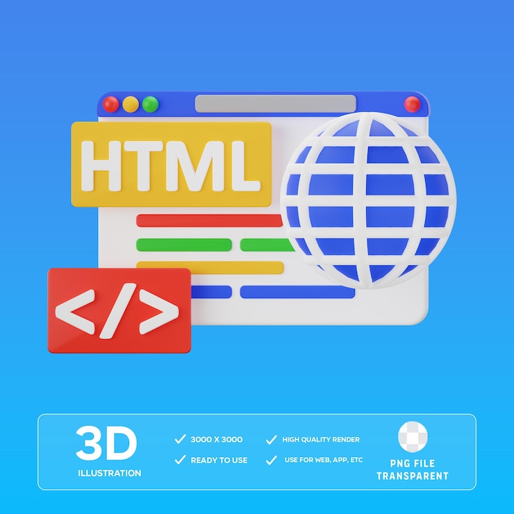 PSD psd html 3d illustration