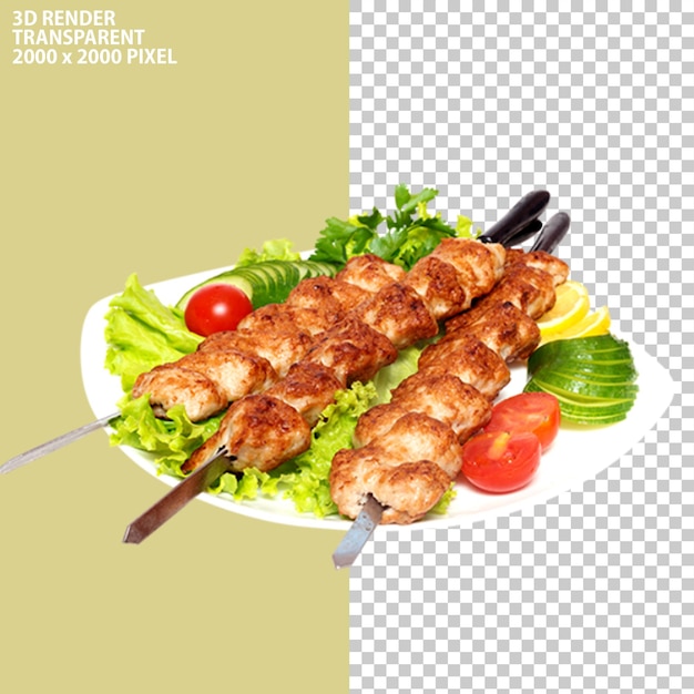 PSD Hühnerboti tikka kabab malai Broast Grill Seekh Shish Mutton BBQ türkischer Barbecue