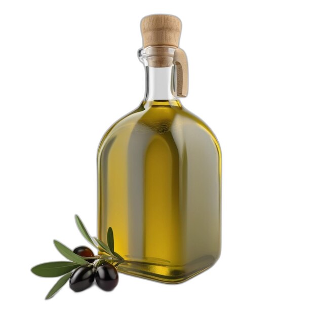 PSD psd d'huile d'olive sur fond blanc