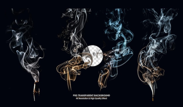 PSD Humo arte irregularidad misterio Fondo transparente