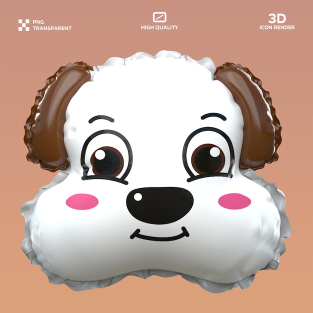 PSD-Hundballon in 3D-Illustration