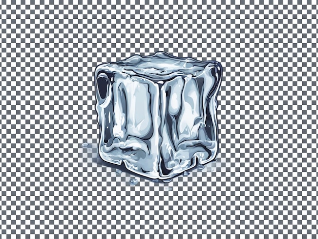PSD ICE Cube isolated on transparent background