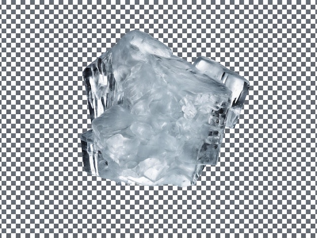 PSD ICE Cube isoliert auf durchsichtigem Hintergrund