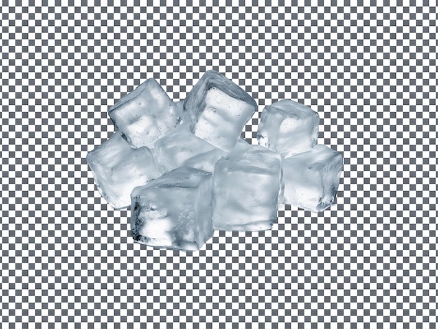 PSD ICE Cube isoliert auf durchsichtigem Hintergrund
