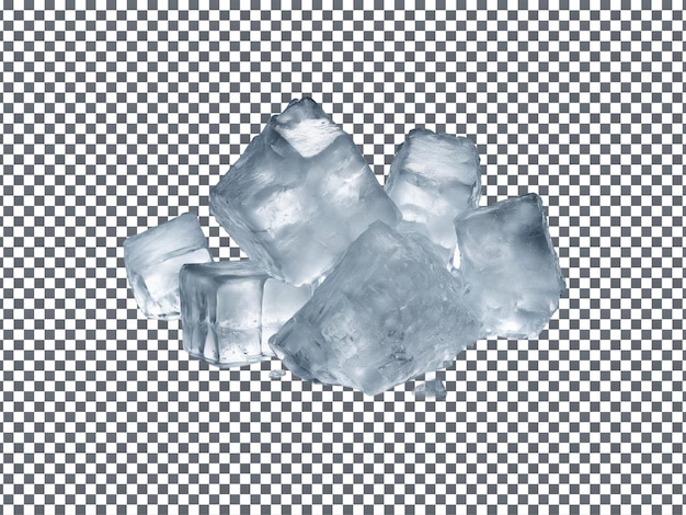 PSD ICE Cube isoliert auf durchsichtigem Hintergrund