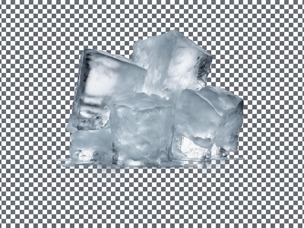 PSD ICE Cube isoliert auf durchsichtigem Hintergrund