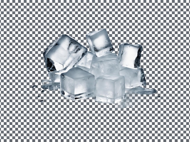 PSD ICE Cube isoliert auf durchsichtigem Hintergrund