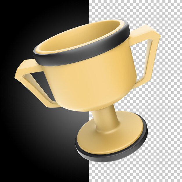 PSD psd-icon 3d-render-illustration pokal-trophäe bearbeitbare farbe