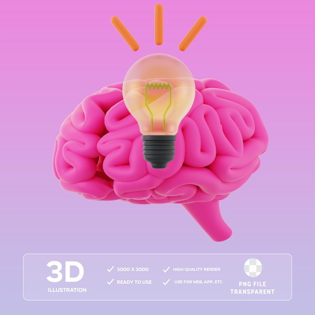 PSD ideia criativa Ilustração 3D