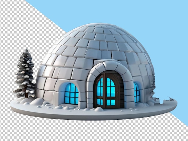 PSD psd d'un igloo sur un fond transparent