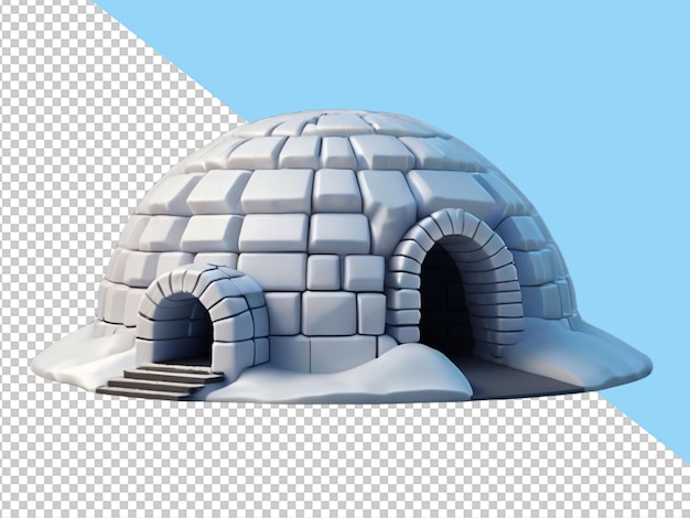 PSD psd d'un igloo sur un fond transparent