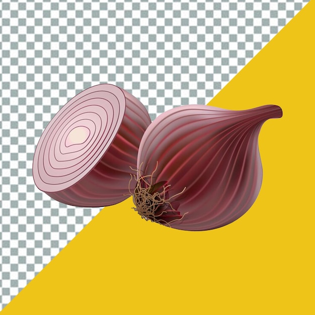 psd une image d'un oignon avec le mot oignon sur un fond transparent