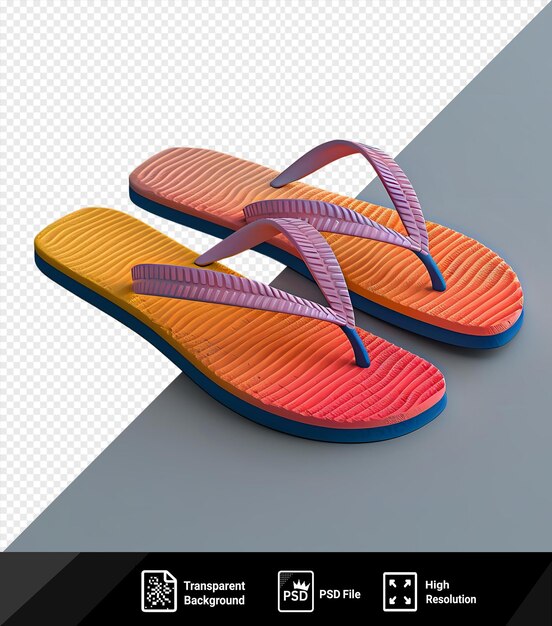 Psd Image Une Paire De Papillons Ou Sandales De Plage Avec Espace De Copie Profondeur De Champ Peu Profondeur Png Psd