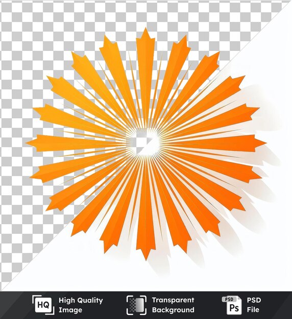 Psd imagem de raios de sol vector símbolo de nascer do sol laranja sol sol sol sol