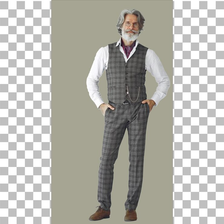 PSD una imagen de un hombre con una corbata y una camisa que dice el con fondo transparente