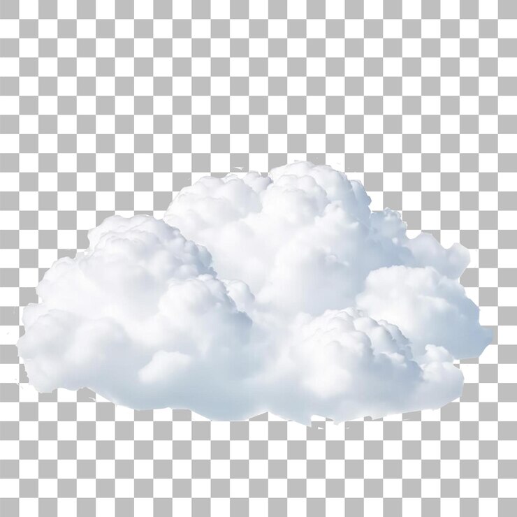 PSD una imagen de nubes con un lugar para el texto y las palabras la palabra nube con fondo transparente
