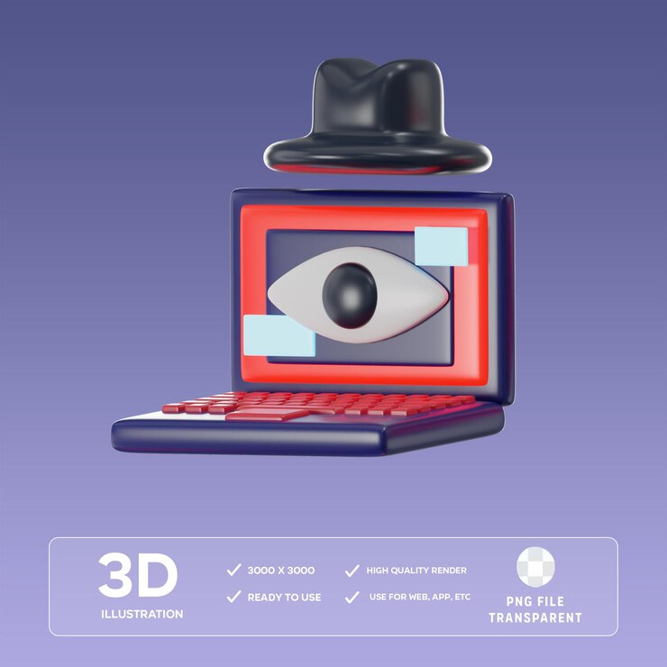 PSD psd incognito mode 3d illustration