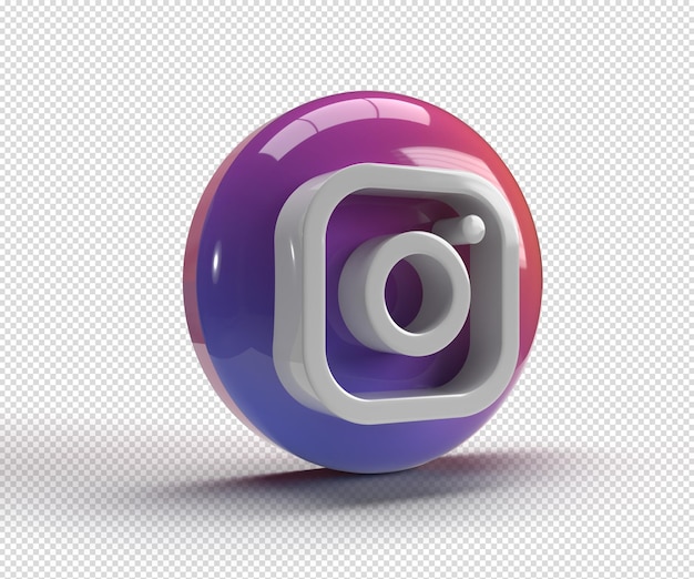 PSD psd instagram logotipo social 3d