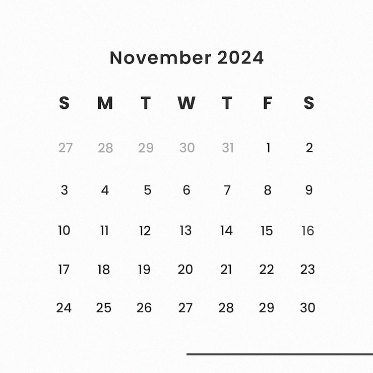 PSD psd instagram post 2024 modello di calendario da scrivania minimalista e calendario annuale per la pianificazione murale