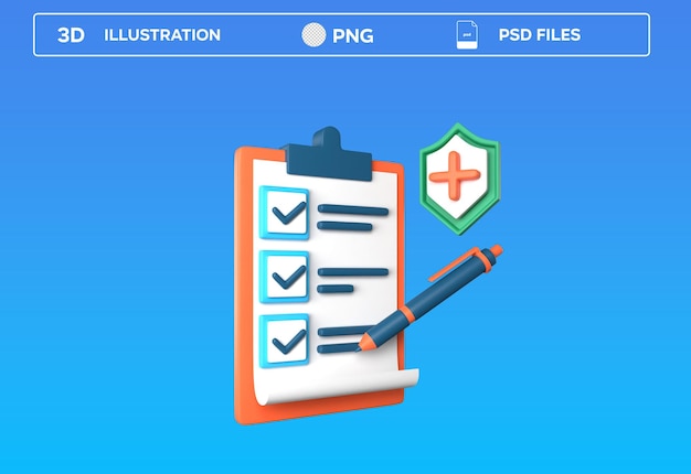 PSD Insurance Plan 3D icon